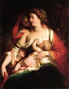 Friedrich von Amerling Mutter und Kinder oil painting reproduction